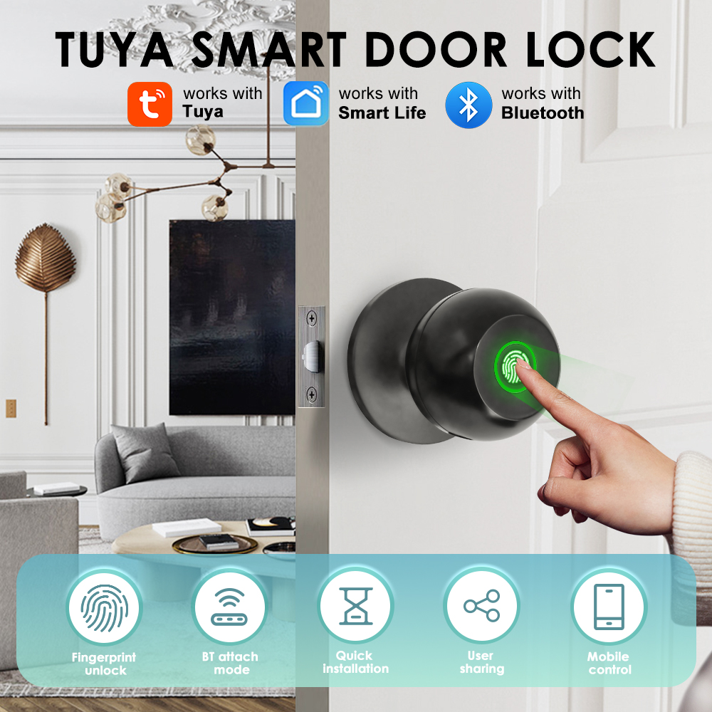Door Handle Bar - Tuya Elektronik Kapı Kilidi Akıllı Dış