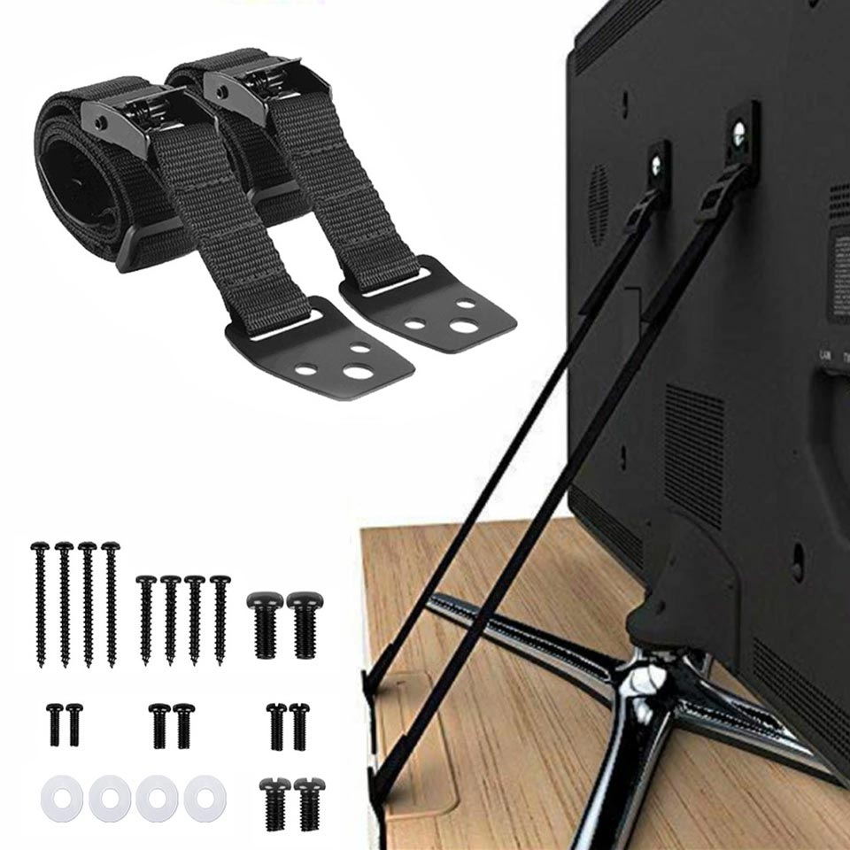 Furniture Hardware Bolts - 2'li Paket Ayarlanabilir TV Güvenlik Kayışları,