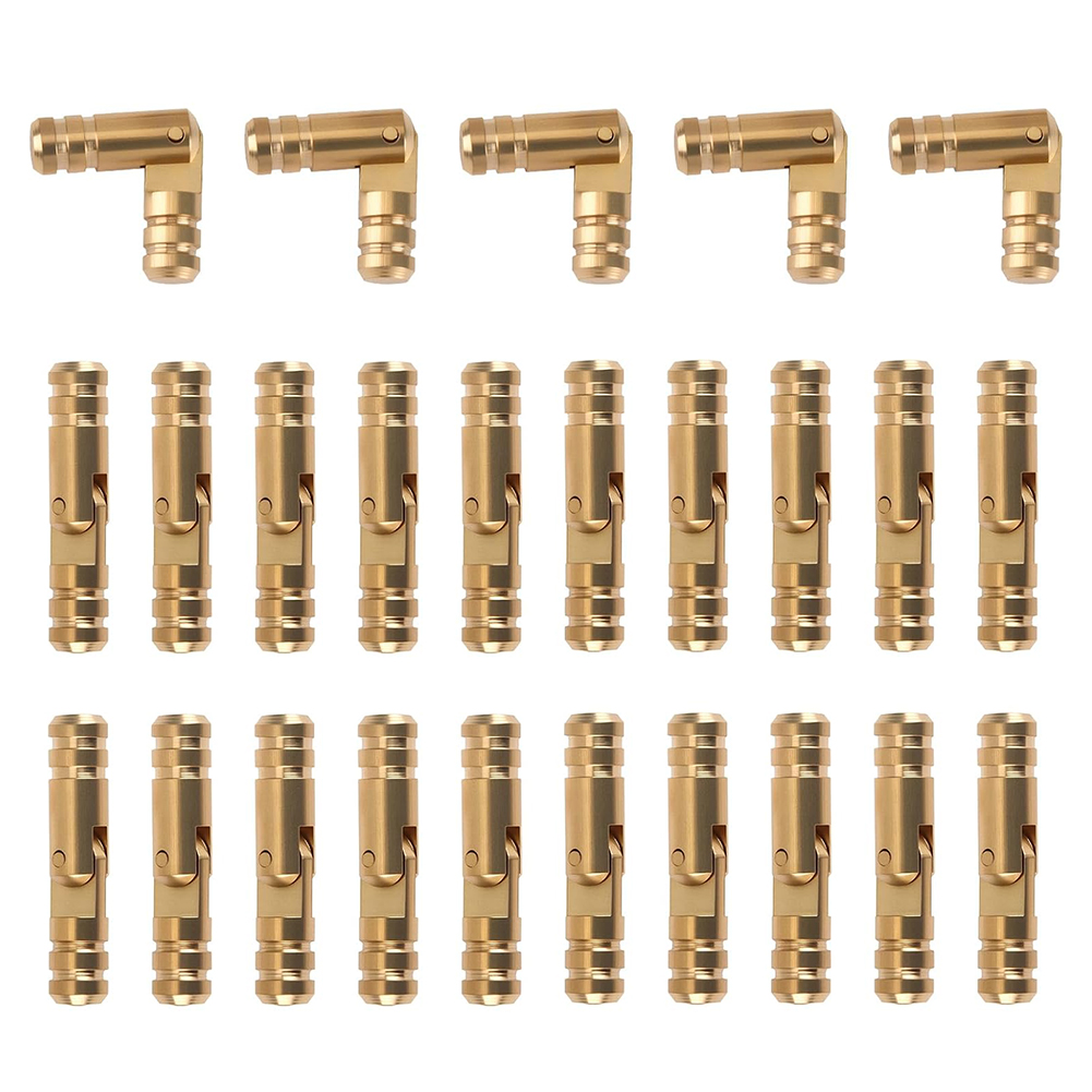 Furniture Hardware Antique - 25 Parça Pirinç Silindir Katlanır Menteşeler
