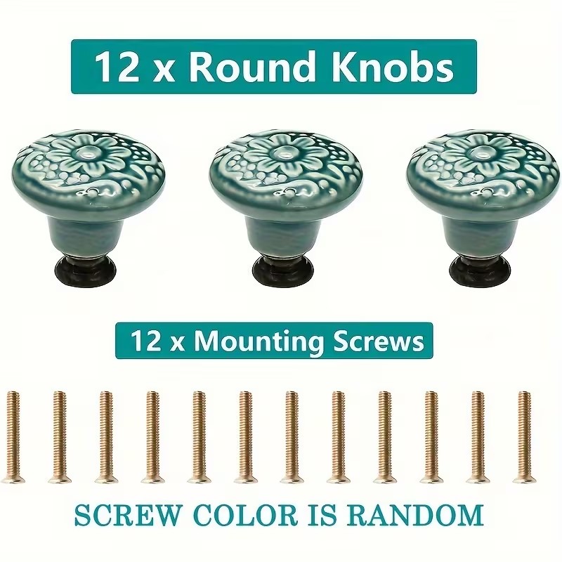 12 adet Seramik Dolap Topuzlar - Furniture Hardware Bolts incelemesi ve fiyatı